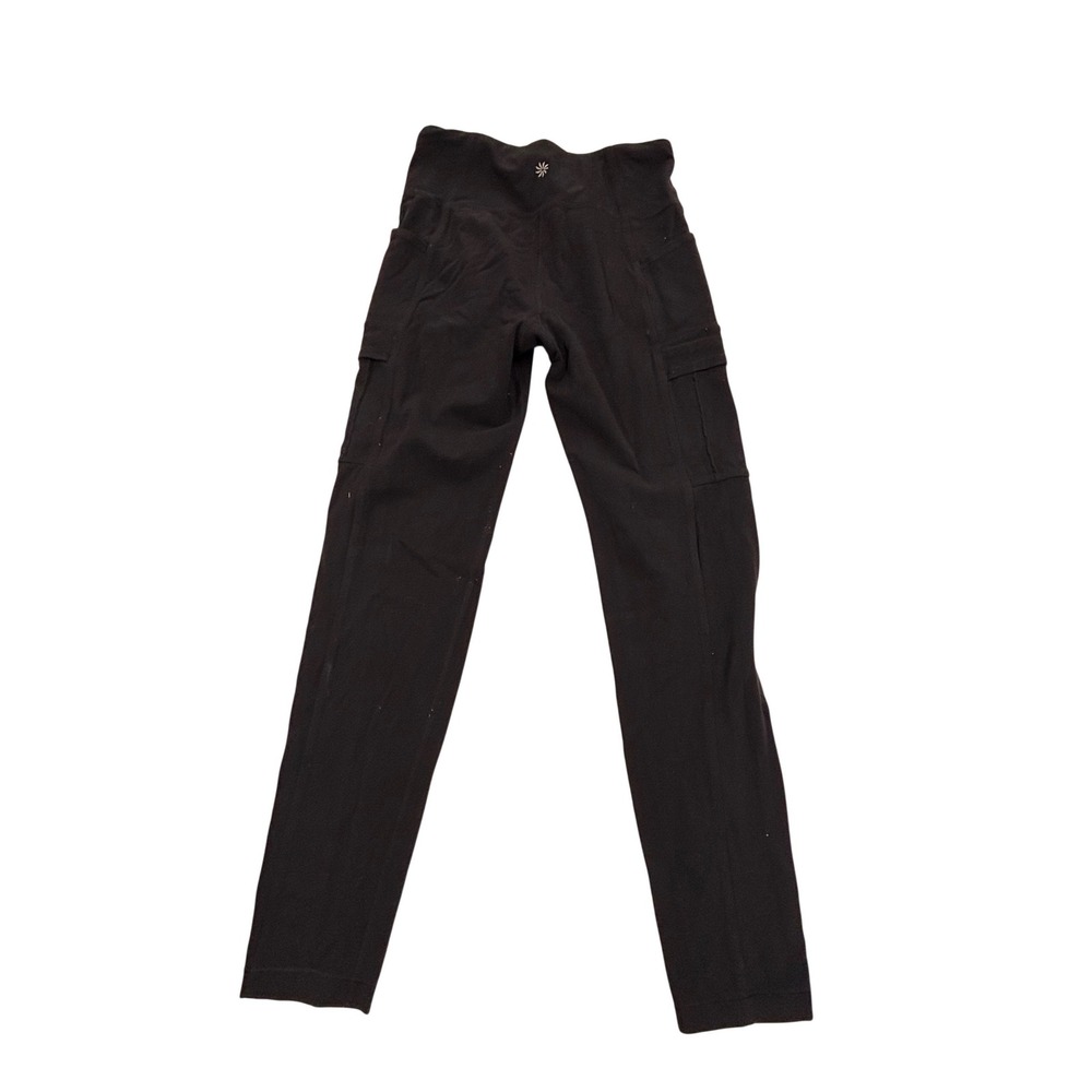 Athleta Girl Black High Rise Cargo Tight Leggings Kids Size XL 14 Athletic Pants